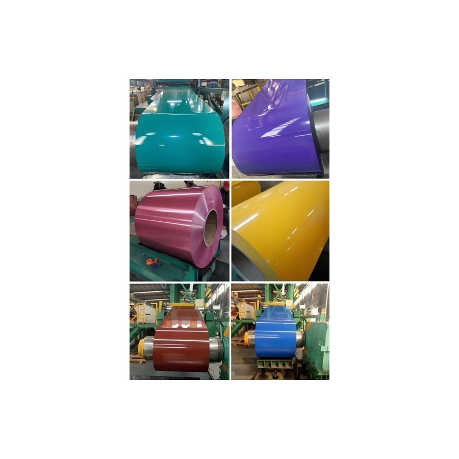 Colorful PPGI PPGL color coated steel coil collage